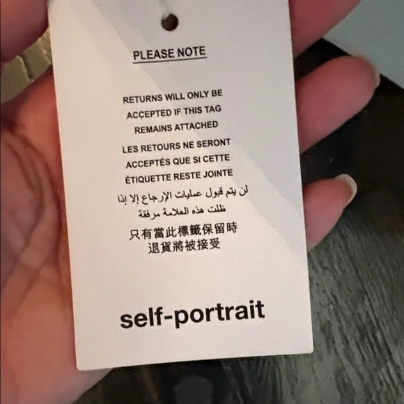 Self Portrait cream rhinestone mesh maxi dress elegant cocktail ethereal US 12 - Picture 7 of 16